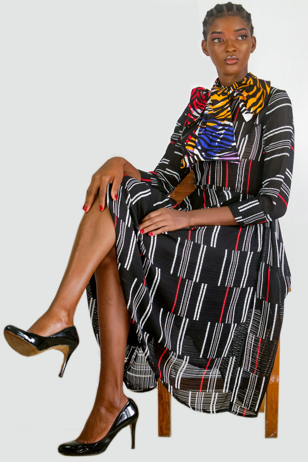 Victoria Orange + Cecil Grace Online Black – Dress